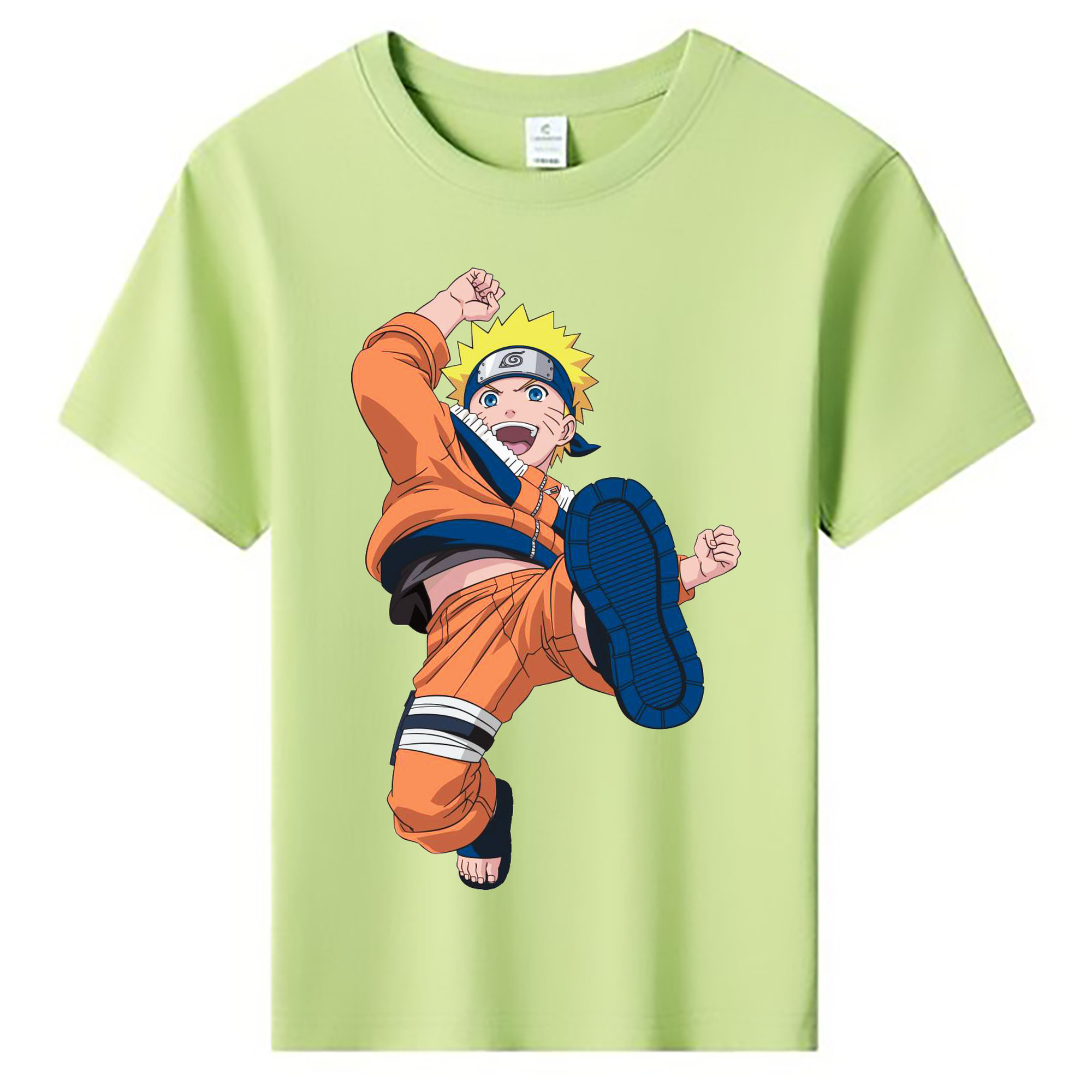 （画像用） NARUTO -ナルト- うずまき ナルト Uzumaki Naruto 綿100％キッズTシャツ（フロントプリント）